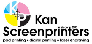 Kan Screenprinters — CMYK mark and wordmark