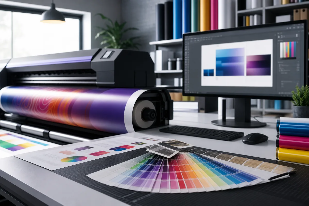 Digital and wide-format production — layout review and print-ready output in studio